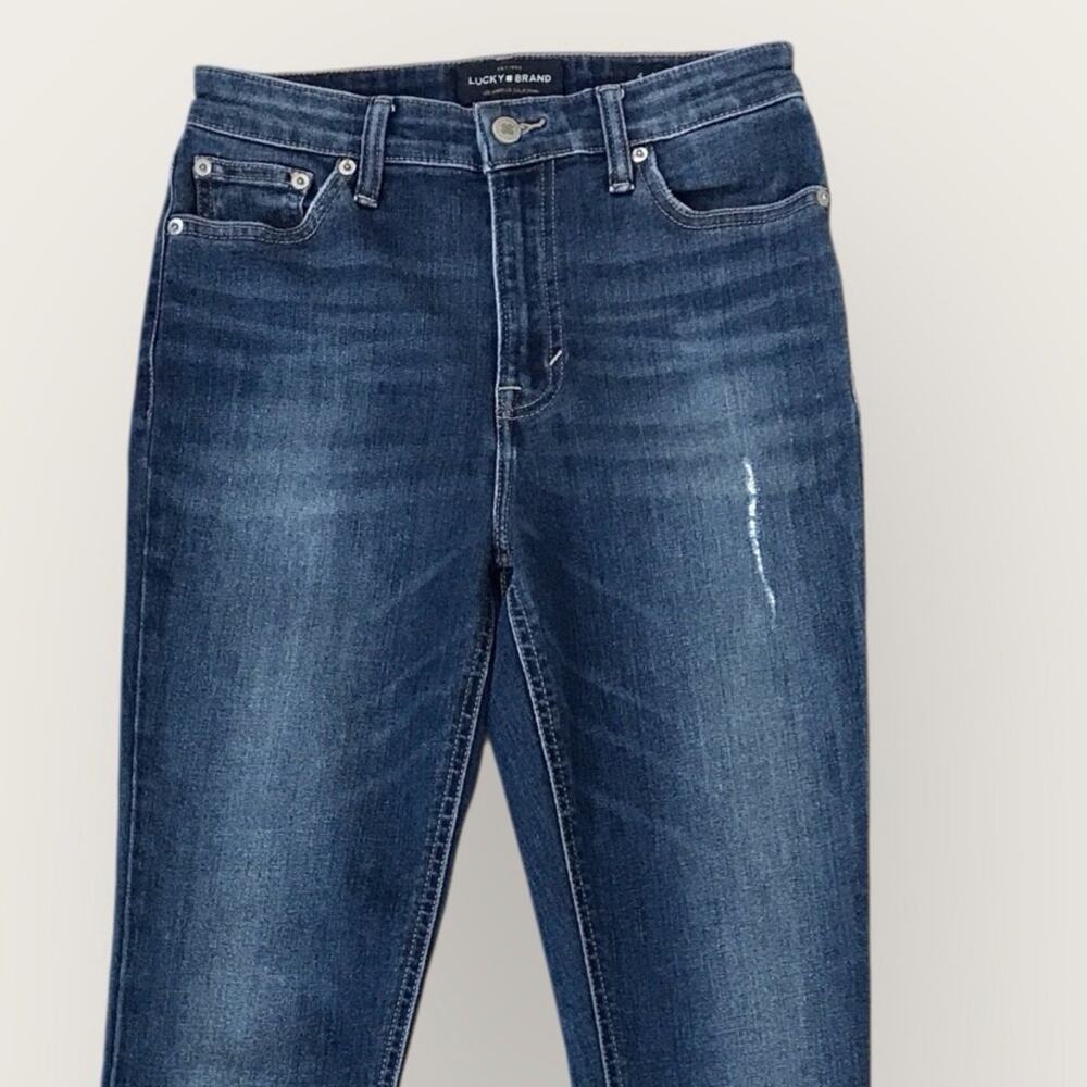 Lucky Brand Skinny Jeans Bridgette Style High Waisted with Distress Size 4/27 - Picture 10 of 10